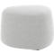 Polstermöbel Leyform GOGO Pouf, klein, oval, B 550 x T 515 x H 440 mm, mit Gleitern, Stoffbezug, hellgrau