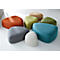 Polstermöbel Leyform GOGO Pouf, klein, oval, B 550 x T 515 x H 440 mm, mit Gleitern, Stoffbezug, hellgrau
