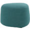 Polstermöbel Leyform GOGO Pouf, klein, oval, B 550 x T 515 x H 440 mm, mit Gleitern, Stoffbezug, petrol