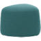 Polstermöbel Leyform GOGO Pouf, klein, oval, B 550 x T 515 x H 440 mm, mit Gleitern, Stoffbezug, petrol