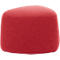 Polstermöbel Leyform GOGO Pouf, klein, oval, B 550 x T 515 x H 440 mm, mit Gleitern, Stoffbezug, rot