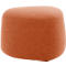 Polstermöbel Leyform GOGO Pouf, klein, oval, B 550 x T 515 x H 440 mm, mit Gleitern, Stoffbezug, terracottabraun