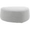 Polstermöbel Leyform GOGO Pouf, mittel, oval, B 980 x T 910 x H 390 mm, mit Gleitern, Stoffbezug, hellgrau