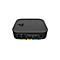 Routeur noir avec ports pour téléphone, LAN, internet et DC 12V.