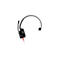 Schwarzes Headset mit klappbarem Mikrofon und rotem Kabel vor weißem Hintergrund.