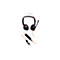 Schwarzes Poly Headset mit rotem Kabel, Mikrofonarm und USB-Stecker vor weißem Hintergrund.