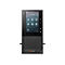 Schwarzes Poly-Videotelefon mit Touchscreen, Uhrzeit 18:26 Uhr, Symbole, Logo und Mute-Taste.