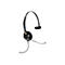 Schwarzes Plantronics Headset mit Kopfbügel, einem Ohrpolster und langem, schwenkbarem Mikrofonarm.