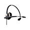 Ein schwarzes Headset mit Mikrofon auf weißem Hintergrund. Der Kopfhörer hat ein gepolstertes Ohrpolster und das Plantronics-Logo.