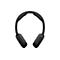 Schwarze kabellose Over-Ear-Kopfhörer mit einem kleinen roten Punkt am oberen Kopfbügel vor weißem Hintergrund.