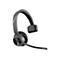 Schwarzes Poly Voyager 4310 On-Ear-Headset mit Bügelmikrofon auf weißem Hintergrund.