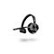 Schwarzes AnkerWork Headset vor weißem Hintergrund mit Mikrofonarm und seitlicher Bedieneinheit.