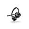 Schwarzes Poly Voyager Headset mit Mikrofonarm und gepolstertem Bügel vor weißem Hintergrund.
