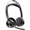 Poly On-Ear-Headset Voyager Focus 2, Bluetooth, USB-A/USB-C Adapter, Noise Canceling Mikrofon, mit Ladestation
