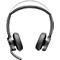Poly On-Ear-Headset Voyager Focus 2, Bluetooth, USB-A/USB-C Adapter, Noise Canceling Mikrofon, mit Ladestation