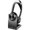 Poly On-Ear-Headset Voyager Focus 2, Bluetooth, USB-A/USB-C Adapter, Noise Canceling Mikrofon, mit Ladestation