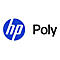 Logo HP Poly. Logo HP bleu à gauche, le mot Poly à droite.