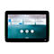 Ein schwarzes Poly-Touchscreen-Gerät zeigt einen Kalender und Meeting-Details. Grün umrandet. Auf dem Bildschirm sind Meeting-Informationen und Optionen für Anrufe, Inhalte und Kamerasteuerung abgebildet.