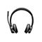 Schwarzes Headset mit Ohrmuscheln und Mikrofon, vor weißem Hintergrund. Am Mikrofon ist ein roter Akzent.