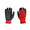 Polyester-Strickhandschuh Rottex, Nitril Handflächen-Beschichtung, flüssigkeitsdicht, 12 Paar, Größe XL