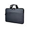Dunkelgraue Laptoptasche mit Griff, Reißverschluss und Logo "Port Designs".