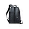Schwarzer Rucksack von hinten, mit gepolsterten Schultergurten und Tragegriff.