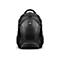 Schwarzer Rucksack mit mehreren FÃ¤chern. Oben ein Tragegriff, Logo am oberen Fach.