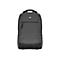 Grauer Laptop-Rucksack mit Port Design Logo. Schwarzer Griff oben, ReiÃŸverschluss, schwarze Basis.