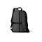 Ein schwarzer Rucksack von hinten, mit Schultergurten und Trageschlaufe, steht vor weiÃŸem Hintergrund.