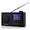 Portables Internetradio Soundmaster® IR6500SW, DAB+/UKW, 2 W, Einschlaf- und Weckfunktion, Bluetooth, Akku, B 160 x T 45 x H 95 mm, schwarz