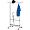 Portant mobile, l. 1060 x H 1700 mm, avec 20 crochets pour manteaux et 10 pour chapeaux