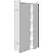 Porte à 2 battants pour système R 3000/4000, pour largeur de module 1283 mm, hauteur 2111 mm, argent clair