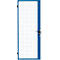 Porte à un battant, pour système de séparation grillagé, charnière droite/gauche, l. 850 x H 2070 mm, avec serrure à pêne dormant à mécanisme de verrouillage, bleu