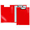 Porte-bloc A4, clip avec coins en plastique, pochette transparente triangulaire à l'intérieur, PP, rouge