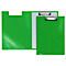 Porte-bloc A4, clip avec coins en plastique, pochette transparente triangulaire à l'intérieur, PP, vert