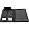 Porte-bloc Lightpak®, A4, poche pour tablette, support pour portable/tablette, rubans multifonctions, bloc, fermeture éclair, RPET, anthracite