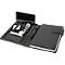 Porte-bloc Lightpak®, A5, liens multifonctions, 1 pochette, passant pour stylo, support pour portable/tablette, 1 bloc, fermeture magnétique, RPET, anthracite