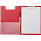 Porte-bloc Maul MAULpoly, A4, poche intérieure, boucle de stylo, largeur de serrage 8 mm, à suspendre, L 320 x l 228 x H 13 mm, carton/polypropylène, recyclable, rouge