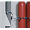 Porte-bouteille latéral et réglable en hauteur, en tôle d'acier, gris clair, L 315 x P 220 x H 450 mm, jusqu'à 50 kg