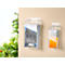 Porte brochures pour l'extérieur, transparent, pour DIN long, l. 135 x P 64 x H 290 mm