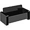 Porte cartes de visite Black Office WEDO, noir mat/brillant