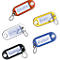 Porte-clés en plastique avec annneau, couleurs assorties, lot de 16 pièces