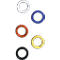 Porte-clés et porte-clefs, 16 pièces assorties en couleur, plastique