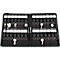 Porte-clés JSA Luzon, format A4, 28 porte-clés amovibles avec pochettes d'inscription, 2 pochettes pour stylos, L 285 x P 40 x H 385 mm, RPET, noir