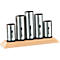 Porte-couverts Caterado PIPES, 5 supports fixes pour jusqu'à 60 couverts, L 300 x l 100 x H 165 mm, sans couverts, inox/gommier, argenté