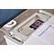 Porte-documents et support d'écriture en métal Hana™ Fellowes, avec tiroir d'accessoires, réglable en hauteur et en angle, blanc