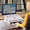 Porte-documents et support d'écriture en métal Hana™ Fellowes, avec tiroir d'accessoires, réglable en hauteur et en angle, blanc