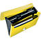 Porte-documents Recycle Leitz®, A4, jusqu'à 250 feuilles, 5 compartiments &amp; pochette de rangement, opaque, 100 % recyclable, Ange Bleu, plastique, jaune