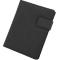 Carnet de notes gris foncé avec fermoir noir.
