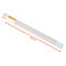 Profil LED blanc droit, indication de longueur 1000 mm, avec bande jaune et dimension 57 mm.